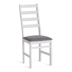 Обеденный стул ROSARIO / white, ткань тёмно-серая (150), id 19820 в Новосибирске